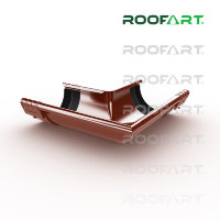 Наружный угол 90 град. водостока Roofart 125/87 мм