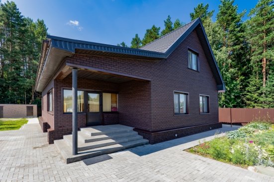 Фасадные панели Grand Line Клинкерный Кирпич Design Plus кофе с темно-бежевым швом