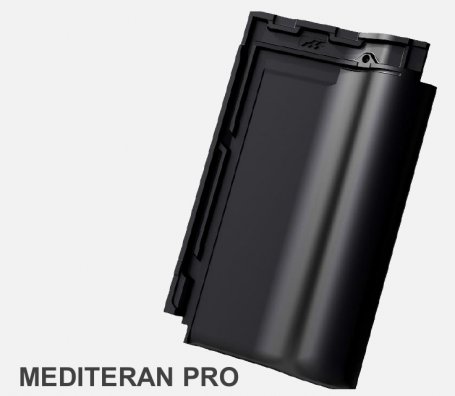 Керамическая черепица Mladost Mediteran PRO Black Matt engobe