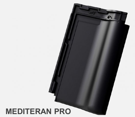 Керамическая черепица Mladost Mediteran PRO Black Matt engobe