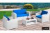 Комплект мебели Rattan Premium 4 серо-синий