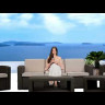 Комплект мебели Rattan Premium 4 серо-синий
