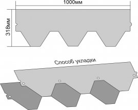 Гибкая черепица Quiet tile Shadow Нефрит
