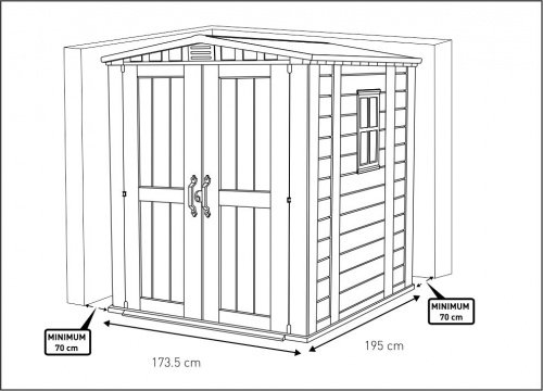 Пластиковый сарай Keter Factor 6х6