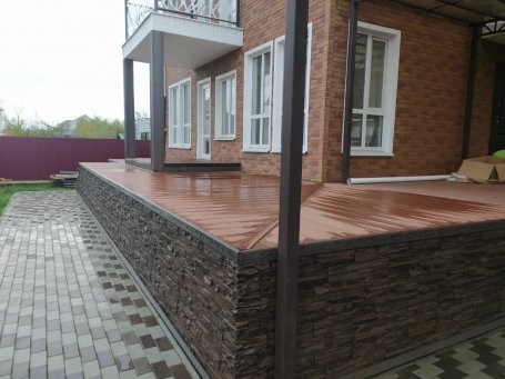 Террасная доска пустотелая Deckart Praktik New Орех