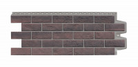 Фасадные панели Grand Line состаренный кирпич Design Plus кофе с песочным швом